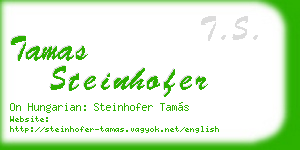 tamas steinhofer business card